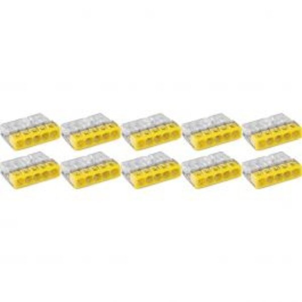 WAGO WAGO 5-pin Welding Terminal 0.5-2.5mm² Yellow - 10 Pieces for LED Accessories