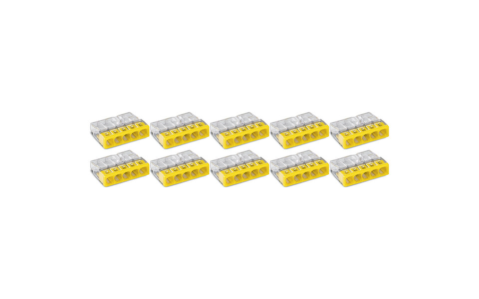 WAGO WAGO 5-pin Welding Terminal 0.5-2.5mm² Yellow - 10 Pieces for LED Accessories WAGO WAGO 5-pin Welding Terminal 0.5-2.5mm² Yellow - 10 Pieces for LED Accessories