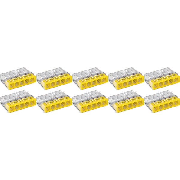 WAGO WAGO 5-pin Welding Terminal 0.5-2.5mm² Yellow - 10 Pieces for LED Accessories