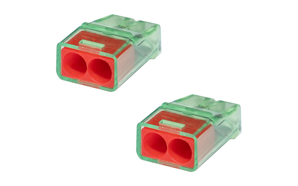 HLW LED Vintex 2-pole red splice connector 0.2-2.5 mm² - Safe LED accessories, 2 pieces