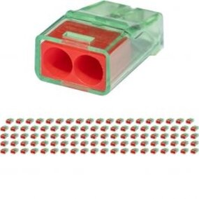 2-pole solder terminal Vintex 0.2-2.5 mm² - Red - 100 pieces
