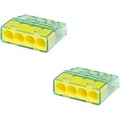 Vintex 4-polige Lasklem Geel - 0.2-2.5 mm² - 2 Stuks | LED toebehoren