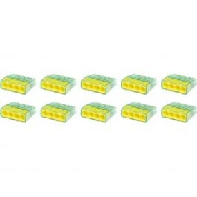 Lasklem 4-polig Geel - Vintex | LED Toebehoren 10 Stuks