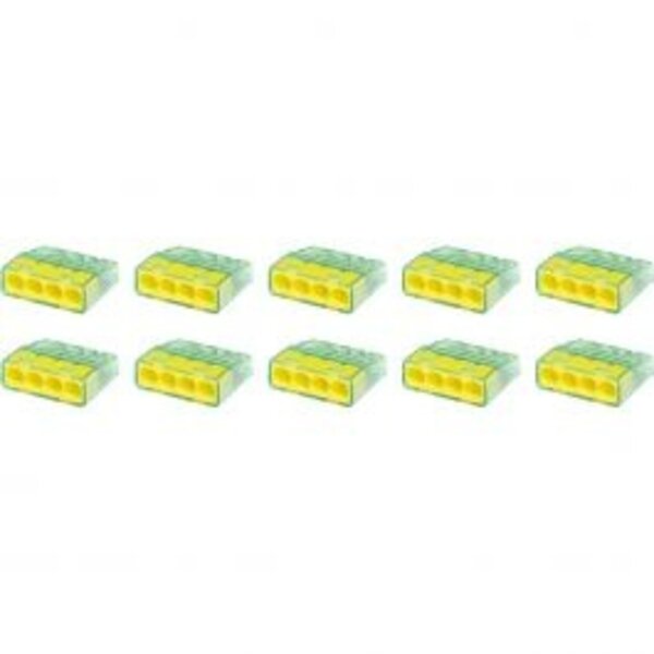 HLW LED Vintex 4-polige Lasklem Geel 0.2-2.5 mm² - LED Toebehoren, 10 Stuks