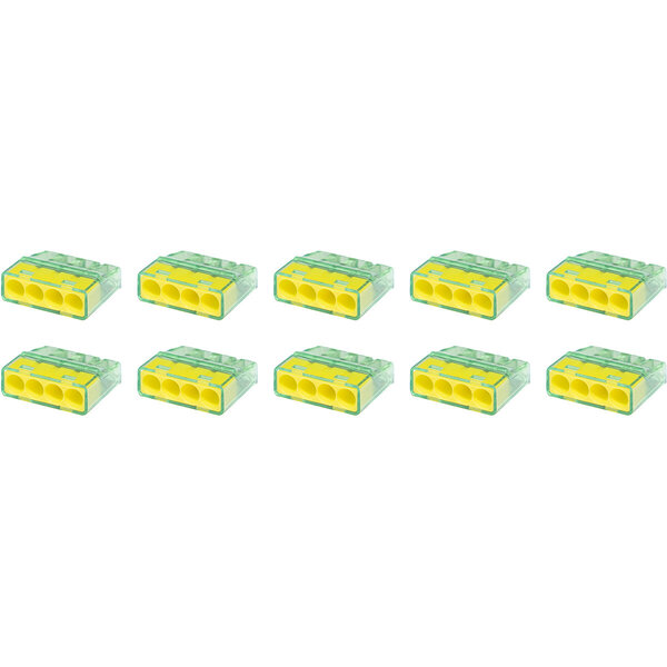 HLW LED Vintex 4-polige Lasklem Geel 0.2-2.5 mm² - LED Toebehoren, 10 Stuks