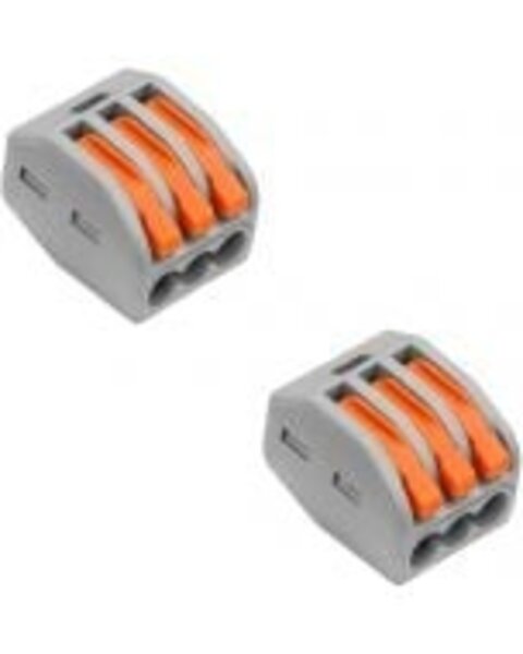 HLW LED Vintex 8-pin welding clamp 0.2-2.5 mm² – Gray – 100 pieces – LED accessories