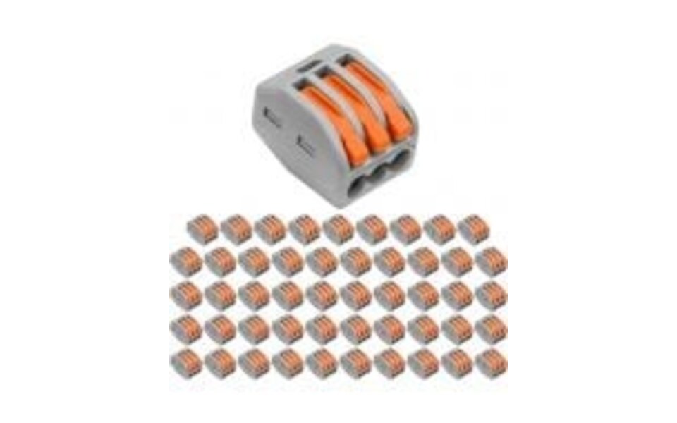 HLW LED Vintex Lasklem 8-polig 0.2-2.5 mm² – Grijs – 100 stuks – LED toebehoren