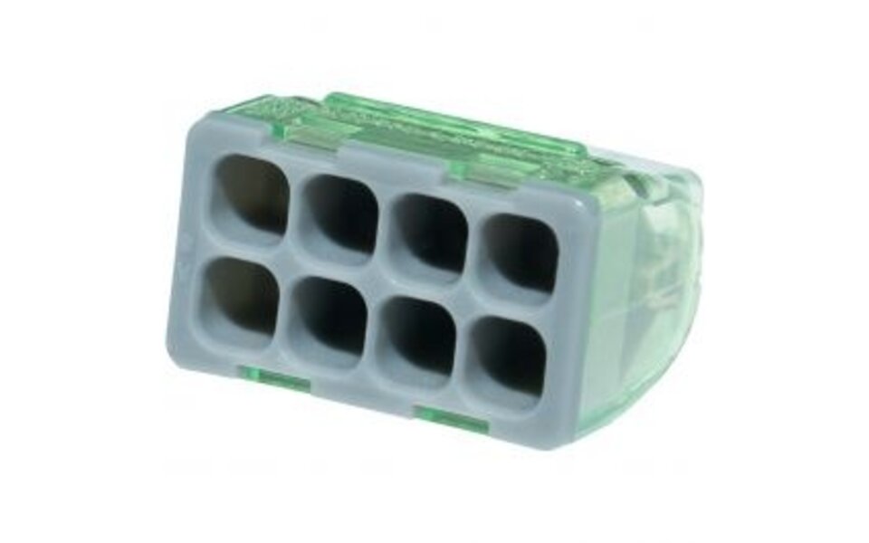 HLW LED Vintex 8-pin splice connector - 0.2-2.5 mm², gray - 250 pieces LED accessories