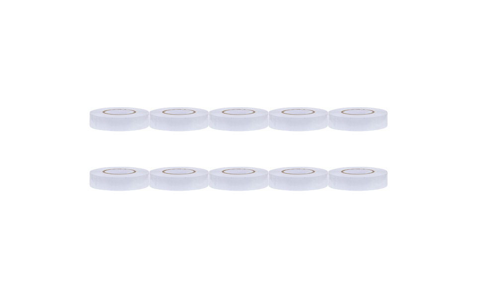 HLW LED Isolatietape 10 Pack Wit 20mmx18m - Ideaal LED Toebehoren voor Kabels