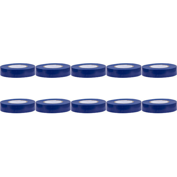 HLW LED Isolatietape 10 Pack Blauw 20mmx18m - Sterk en waterbestendig LED toebehoren