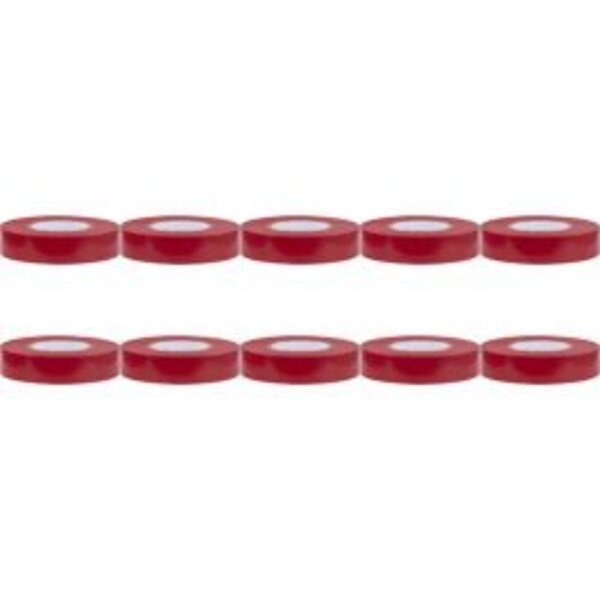 HLW LED Yurga Isolatietape 10 Pack Rood 20mmx18m - Duurzaam LED Toebehoren