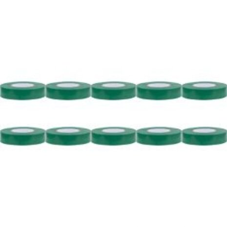 Isolatietape 10 Pack Groen 20mmx18m – Duurzaam en Veelzijdig LED Toebehoren