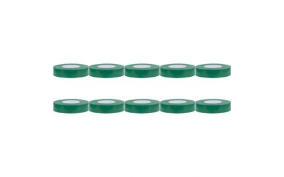 HLW LED Isolatietape 10 Pack Groen 20mmx18m – Duurzaam en Veelzijdig LED Toebehoren