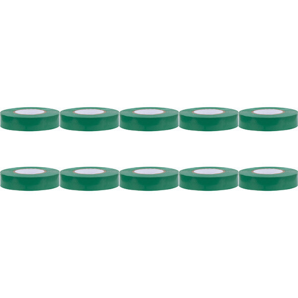HLW LED Isolatietape 10 Pack Groen 20mmx18m – Duurzaam en Veelzijdig LED Toebehoren