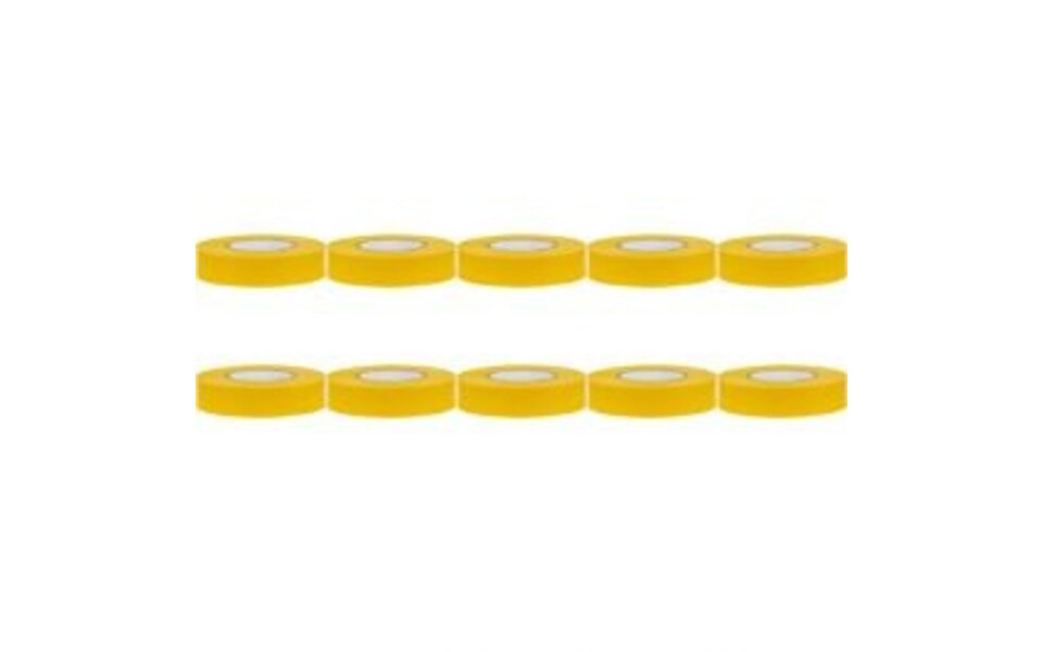 HLW LED Insulation Tape 10 Pack Yellow 20mmx18m - Durable and Strong LED Accessories