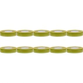 Insulation Tape 10 Pack Green/Yellow - 20mmx20m LED Accessories