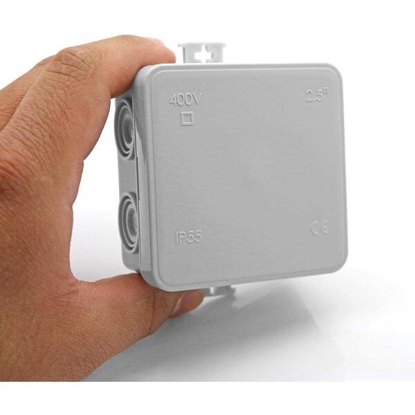 Velvalux Velvalux Panoboxpro Cable Box - IP55, IK10, Square 75x75x40mm, Perfect for Light Cord and LED Accessories