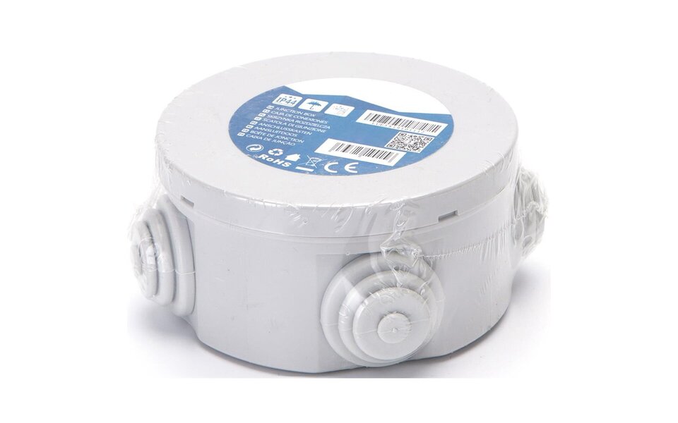HLW LED Aigi Lassy Round Junction Box - IP44 Splashproof - Perfect for Light Cords and LED Accessories