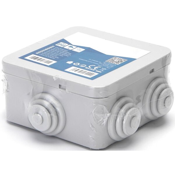 HLW LED Aigi Lassy Square Junction Box 80x80x40mm - IP44, ideal for LED accessories and light cord