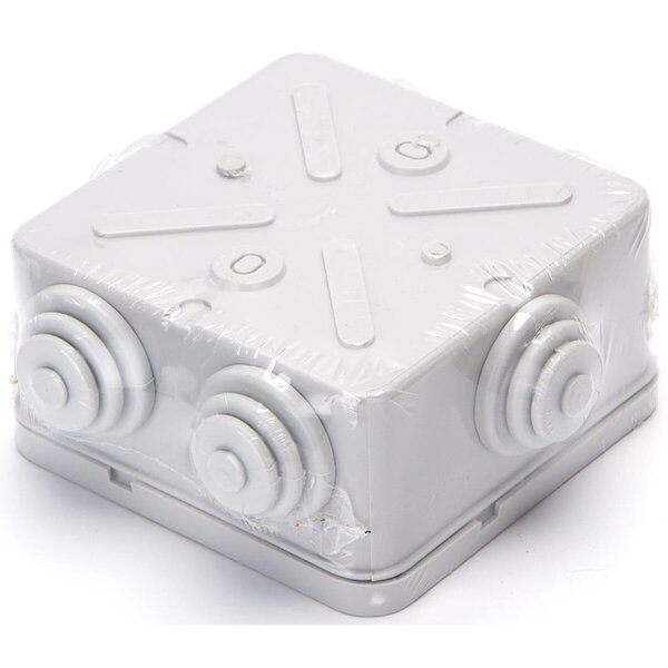 HLW LED Aigi Lassy Square Junction Box 80x80x40mm - IP44, ideal for LED accessories and light cord