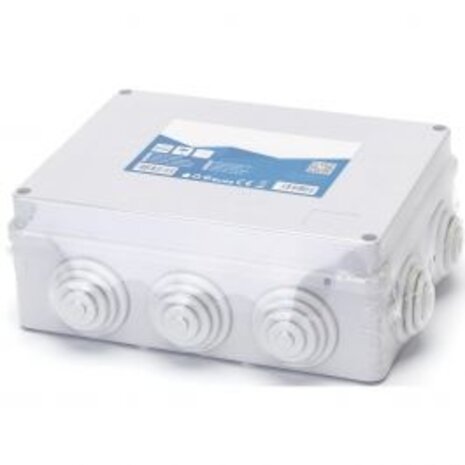 Junction box Aigi Lassy IP44 - Gray rectangular surface-mounted box for LED accessories and light cord