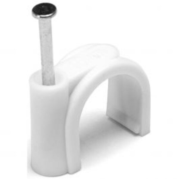 HLW LED Nail clip 16-19 mm White - 100 pieces for safe cable management | LED accessories