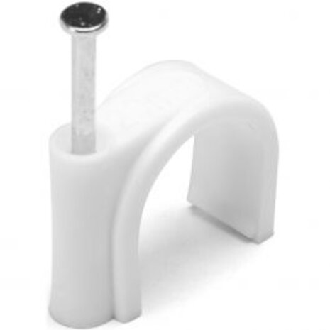 Spijkerclip 20 mm Wit – Set van 20 voor Stevige Bevestiging van LED Toebehoren