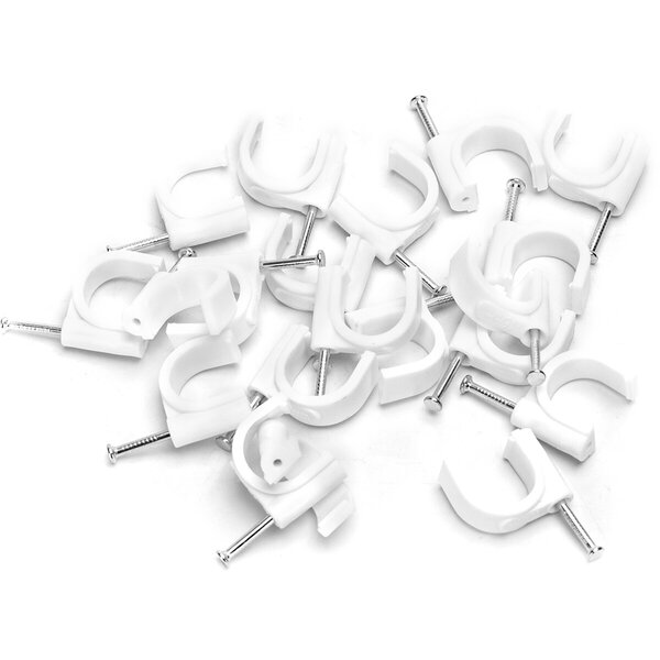 HLW LED Nail Clip 20 mm White – Set of 20 for Secure Fastening of LED Accessories