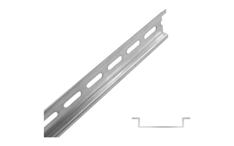 Velvalux DIN-Rail 35/7.5 mm Velvalux Panoboxpro 1m geperforeerd staal - LED toebehoren Velvalux DIN-Rail 35/7.5 mm Velvalux Panoboxpro 1m geperforeerd staal - LED toebehoren