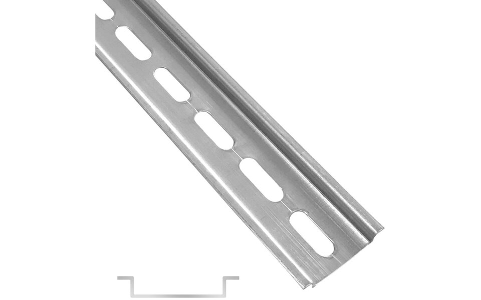 Velvalux DIN-Rail 35/7.5 mm Velvalux Panoboxpro 1m geperforeerd staal - LED toebehoren Velvalux DIN-Rail 35/7.5 mm Velvalux Panoboxpro 1m geperforeerd staal - LED toebehoren