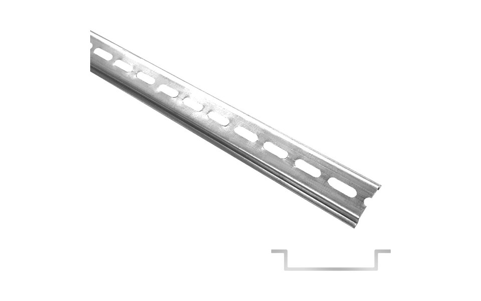 Velvalux DIN-Rail 35/7.5 mm Velvalux Panoboxpro 1m geperforeerd staal - LED toebehoren Velvalux DIN-Rail 35/7.5 mm Velvalux Panoboxpro 1m geperforeerd staal - LED toebehoren
