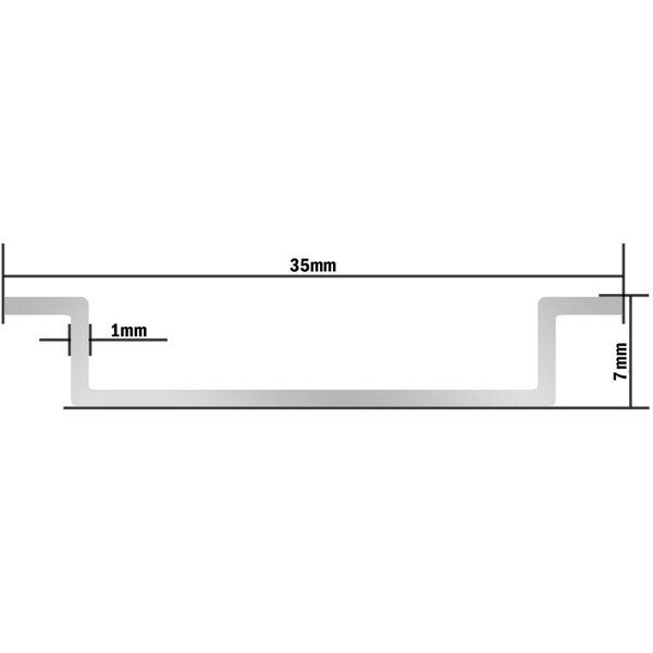 Velvalux DIN-Rail 35/7.5 mm Velvalux Panoboxpro 1m perforated steel - LED accessories