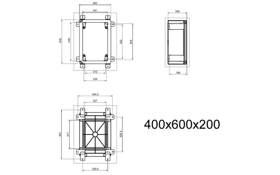Velvalux Empty Distribution Box Velvalux Panoboxpro 500x400x175mm - Waterproof IP65, Transparent Lid & LED Accessories