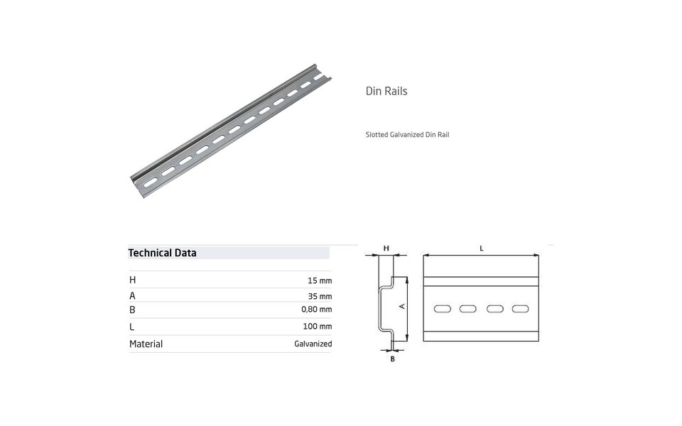 Velvalux DIN-Rail 35/15 mm Velvalux Panoboxpro - 1 Meter Geperforeerd Staal LED Toebehoren Velvalux DIN-Rail 35/15 mm Velvalux Panoboxpro - 1 Meter Geperforeerd Staal LED Toebehoren