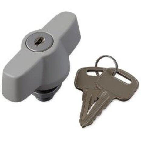 Metal Lock for Velvalux Panoboxpro Installation Box - LED Accessories, 2 Keys, Gray