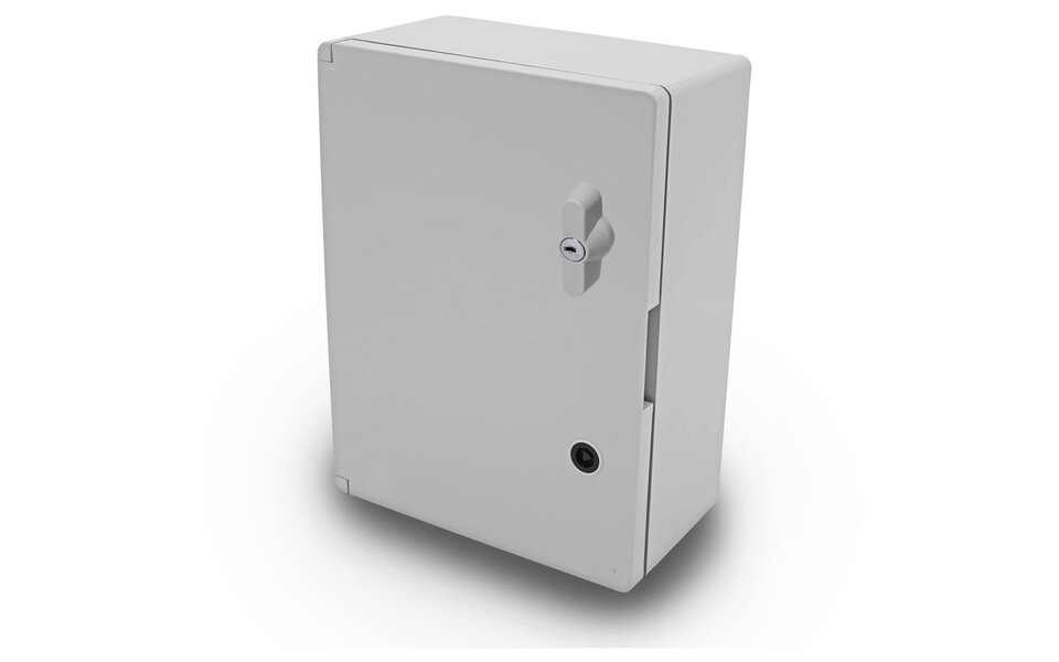 Velvalux Metal Lock for Velvalux Panoboxpro Installation Box - LED Accessories, 2 Keys, Gray