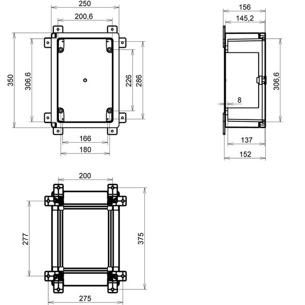 Velvalux Lege Groepenkast Velvalux Panoboxpro met Transparant Deksel - Waterdicht IP65 - Perfect voor LED toebehoren