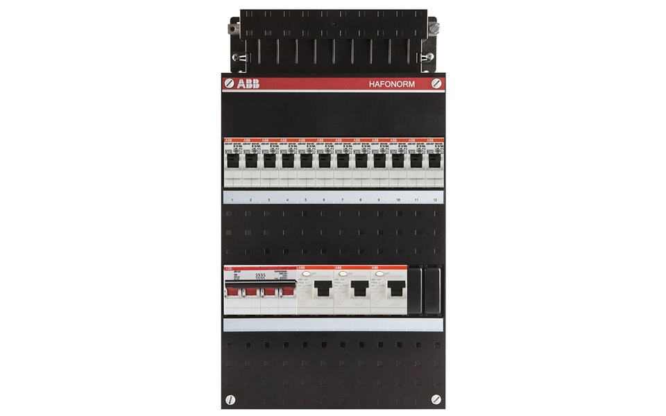 ABB ABB Hafonorm distribution box - 12 groups + 3x 30mA earth leakage - ideal for LED accessories