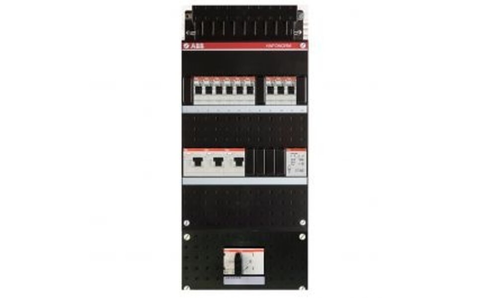 ABB ABB Hafonorm distribution board 9 groups, 3 earth leakage circuit breakers + LED accessories