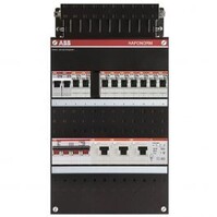 ABB Hafonorm distribution box 9x groups + 3x30mA earth leakage circuit breaker + LED accessories