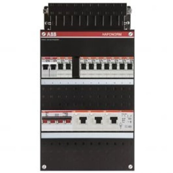 ABB ABB Hafonorm distribution box - 9 groups, 3x30mA earth leakage circuit breaker and LED accessories for 3-phase installations