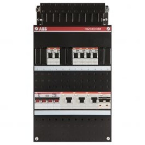 ABB Hafonorm 3-phase 40A 4P distribution board with LED accessories - Reliable and energy efficient