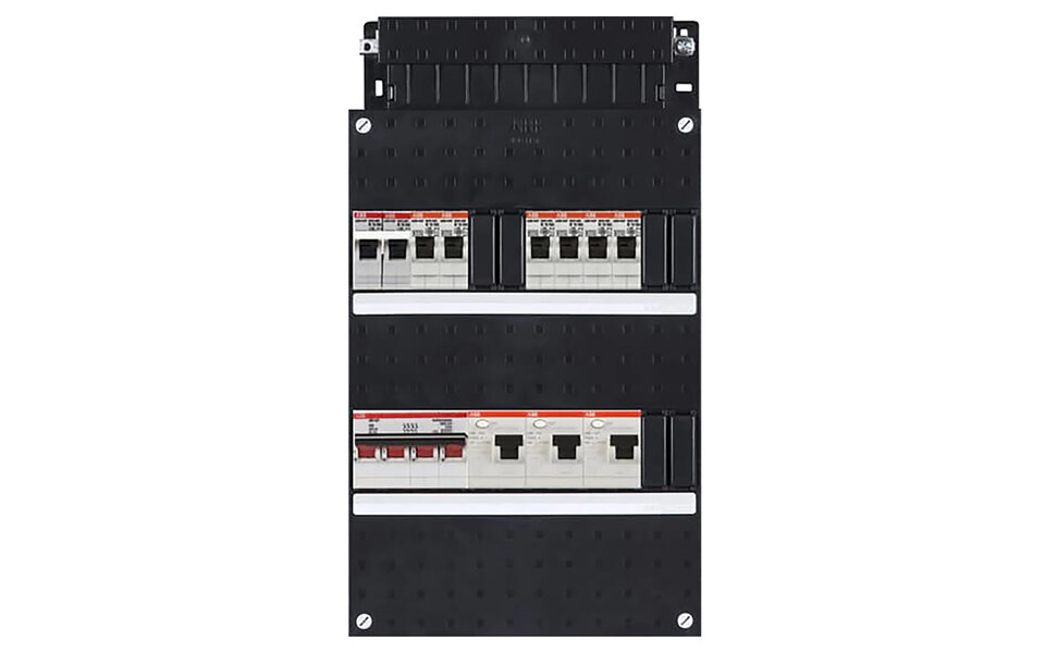 ABB ABB Groepenkast Hafonorm 3-fase - 6 groepen, 3x 30mA + LED toebehoren ABB ABB Groepenkast Hafonorm 3-fase - 6 groepen, 3x 30mA + LED toebehoren