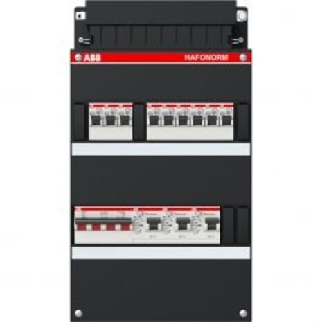 ABB Hafonorm 3F 9x16A distribution box with 3 earth leakage circuit breakers - Perfect LED accessories