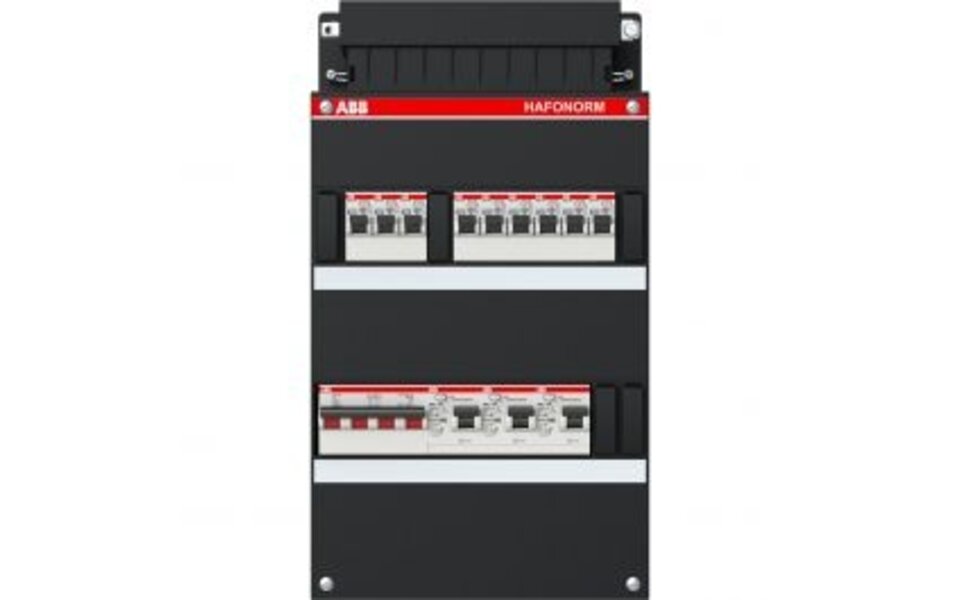 ABB ABB Groepenkast Hafonorm 3F 9x16A met 3 aardlekschakelaars - Perfect LED toebehoren ABB ABB Groepenkast Hafonorm 3F 9x16A met 3 aardlekschakelaars - Perfect LED toebehoren