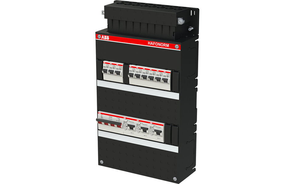 ABB ABB Groepenkast Hafonorm 3F 9x16A met 3 aardlekschakelaars - Perfect LED toebehoren ABB ABB Groepenkast Hafonorm 3F 9x16A met 3 aardlekschakelaars - Perfect LED toebehoren