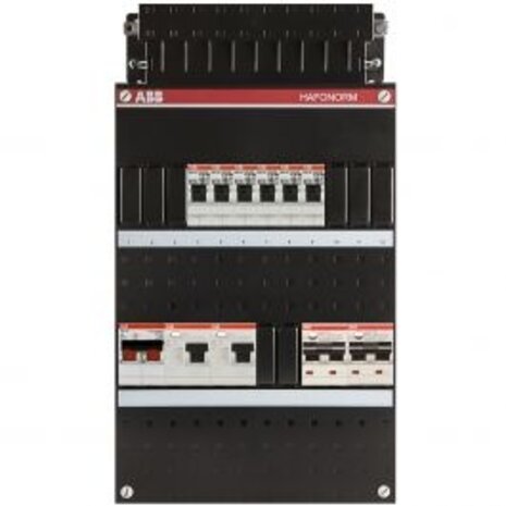 ABB Hafonorm 1-phase 40A 2P distribution box with LED accessories – Safe and compact