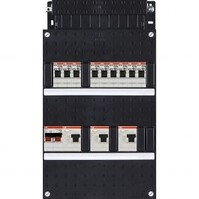 ABB Hafonorm 1-phase distribution box with 9 groups and 3x 30mA earth leakage circuit breakers