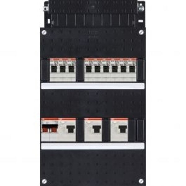 ABB ABB Hafonorm 1-phase distribution board – 9 groups, 3x 30mA earth leakage circuit breakers, ideal for LED accessories