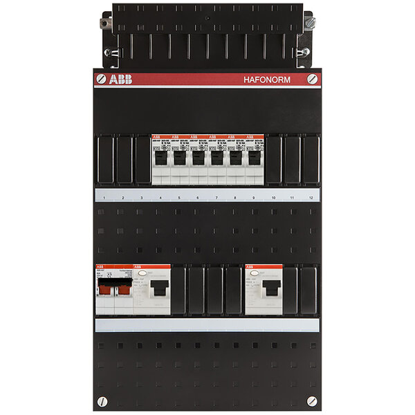 ABB ABB Hafonorm distribution box 6 groups, 2x 30mA earth leakage circuit breakers - Ideal for LED accessories